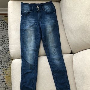 High waist skinny jeans